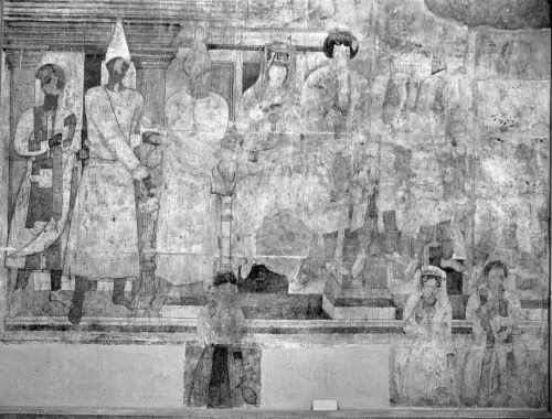 Painting of Conon and his family performing a sacrifice, installed for display in the Syrian National Museum in Damascus, from the ‘Temple of Bel’