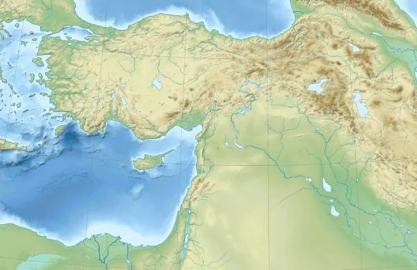 Near East topographic map