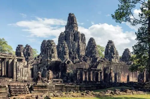 Bayon, the most notable temple at Angkor Thom