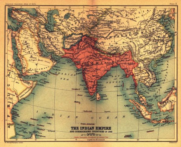 Map of the British empire at its greatest extent in 1920 Stock