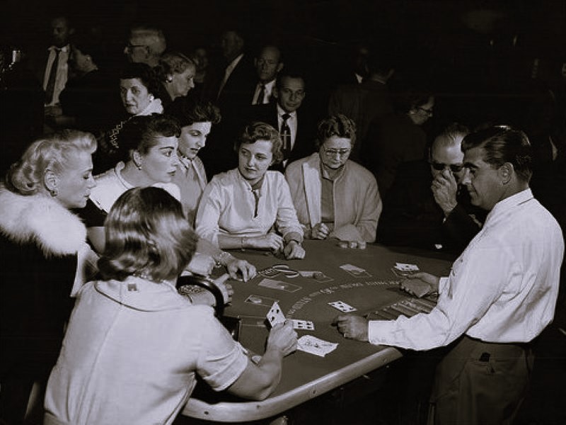 Blackjack betting and casino gamble conceptual idea with diamonds