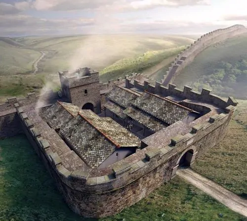 An artist’s reconstruction of Poltross Burn milecastle on Hadrian’s Wall