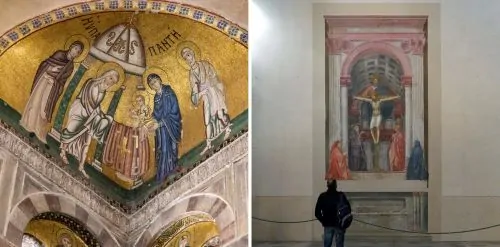 Mosaic depicting the Presentation of Christ in the Temple at Hosios Loukas