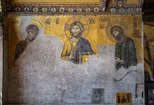 Deësis mosaic, c. 1261, Hagia Sophia, Constantinople (Istanbul)