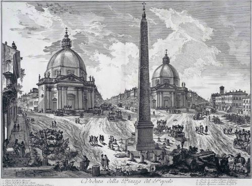 Obelisks: Reaching for the Sky in Ancient Roman Architecture 30 Giovanni Battista Piranesi, The Piazza del Popolo (Veduta della Piazza del Popolo), c. 1750
