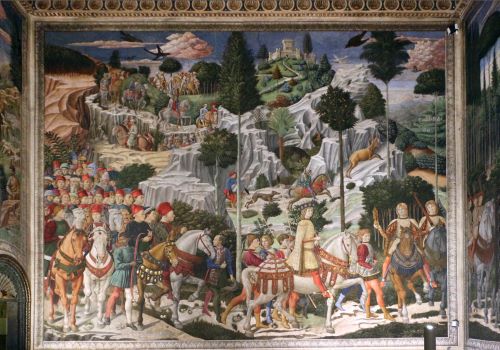 Benozzo Gozzoli, Procession of the Youngest King, Caspar, east wall, Magi Chapel, 1459
