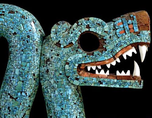 Turquoise in Ancient Mesoamerica: Divine Stone, Sacred Power, and Elite Status 8 A detail of the celebrated Aztec double-headed serpent