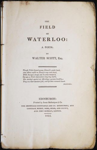 The Battle of Waterloo in 1815 and the Literary Response 12 The Battle of Waterloo in 1815 and the Literary Response