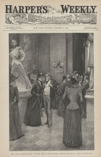 The peripatetic Ladies’ Reception Room found its last stop in a corner of crowded Statuary Hall.
