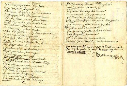 Vacations, Drinks, and Games: Entertainment in Early Modern North American New France 25 Jean Berger’s insulting verses (Pages 2-3)