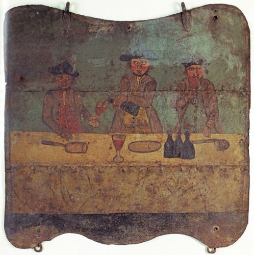 Vacations, Drinks, and Games: Entertainment in Early Modern North American New France 29 Tavern sign, late 17th century