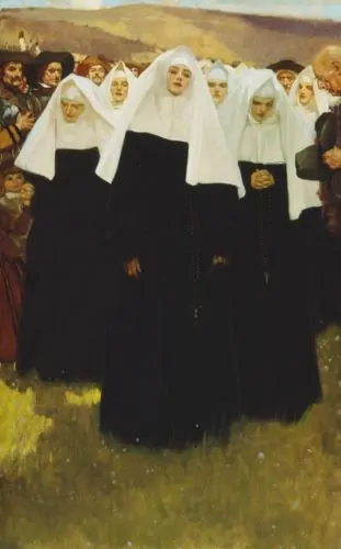 The Arrival of the Ursulines, 1639, painted ca. 1908-1911