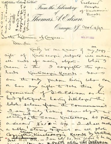 Mystery Solved: Discovering the Identity of the First Copyrighted Motion Picture in 1893