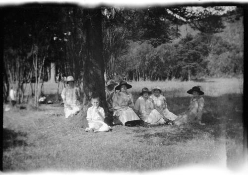Gelatin silver negative by Roland Searle of a group eating ice cream cones, ca.1925
