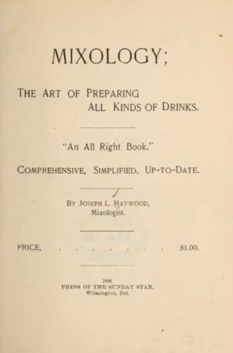 Historic Mixology Books, 1869-1911 - American Mixology: Recipe Books from  the Pre-Prohibition Era - Research Guides at Library of Congress