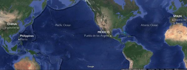 Map showing the location of Puebla and Talavera de la Reina