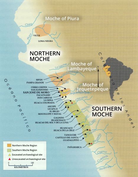 Moche Octopus Headdress: Art and Metalworking in Ancient Peru 17 Moche sites (in what is today Peru)