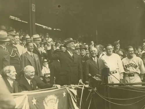 President Roosevelt opening the 1934 baseball season in Washington, D.C.