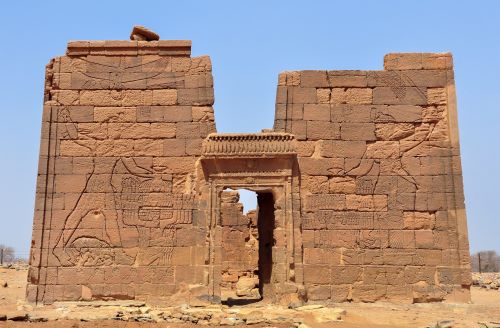 The Pylon of the Ancient Nubian Lion Temple at Naga