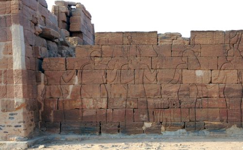 The Pylon of the Ancient Nubian Lion Temple at Naga