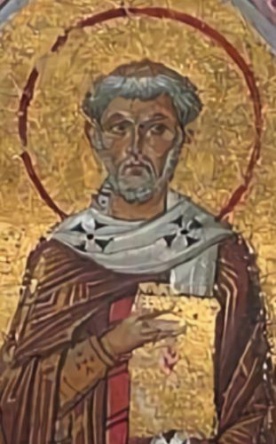 Miniature which depicts Leo I, contained in the Menologion of Basil II