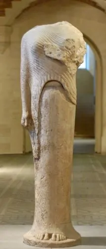 Kore (archaic statue of a young maiden) from the Heraion of Samos