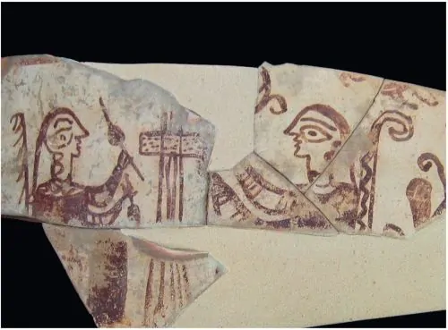 Iconographic scene of women spinning and weaving on the vase from El Tossal de Sant Miquel, 3rd–2nd century BCE