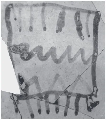 Schematic representation of a loom from Coll del Moro, second half of the 3rd century BCE
