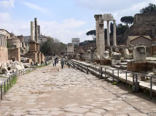 Via Sacra passing through the Roman Forum