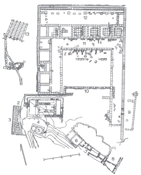 Plan of the sanctuary of Artemis at Brauron