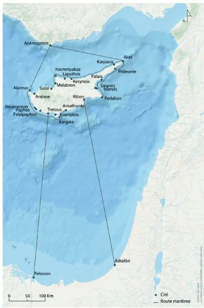 Itineraries mentioned in the Stadiasmus