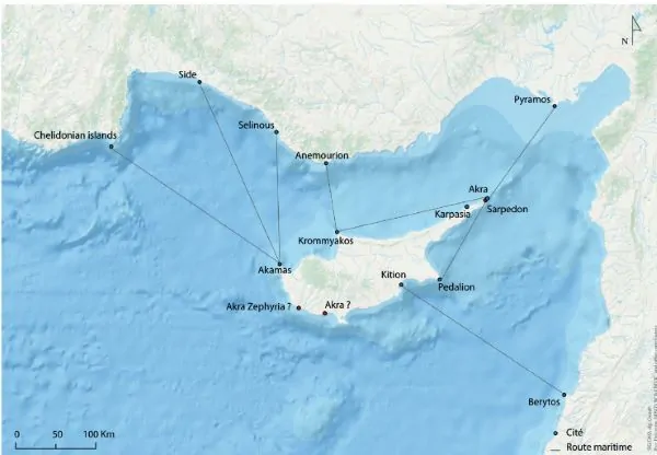 Itineraries mentioned in Strabo’s Geography