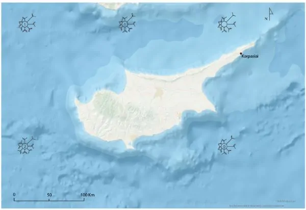 Weather conditions around Cyprus in December
