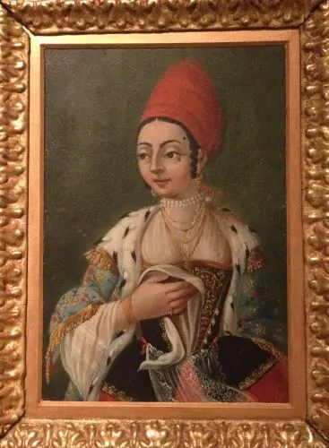 Portrait of medieval Greek woman