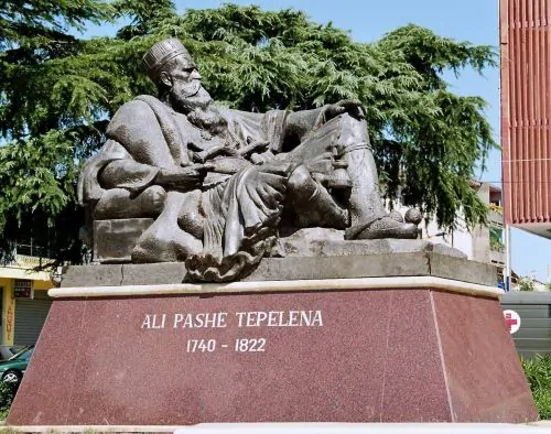 The statue of Ali Pasha in Tepelenë