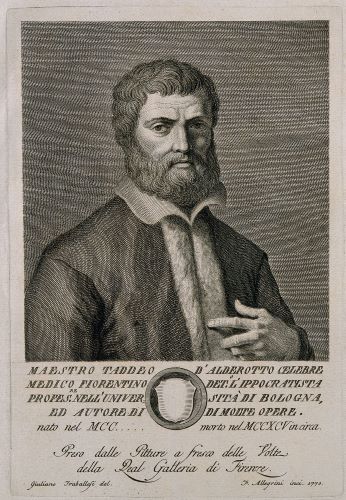 Treating Melancholy as a Mental Disorder in Medieval Scholastic Medicine 25 Engraving of Taddeo Alderotti by Allegrini, 1770