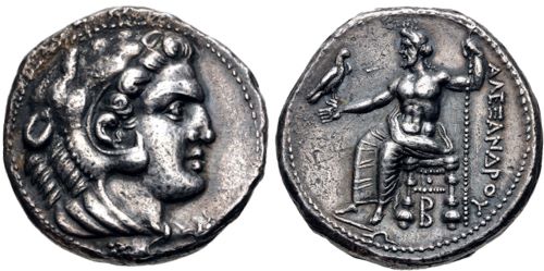 Unveiling Oracle Wisdom: Alexander the Great's Ancient Quest in Siwa 12 A coin of Alexander the Great struck by Balakros or his successor Menes, both former somatophylakes (bodyguards) of Alexander