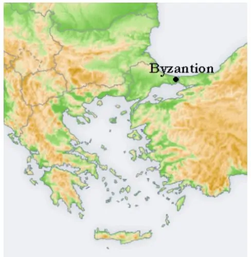 Locator map of Byzantion (Byzantium)