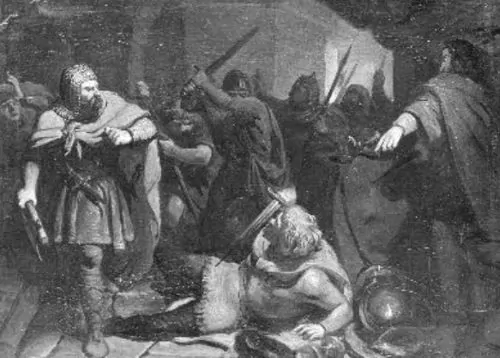 Murder of Godfrid, duke of Frisia by Jacobus van Dijck)