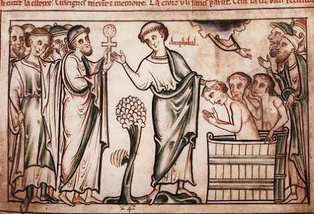 An Examination of Reading Material for Medieval Londoners 14 Saint Amphibalus baptising converts