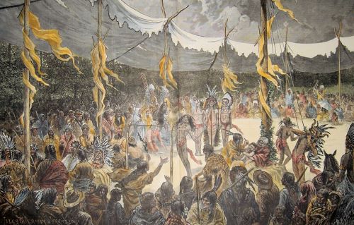 Awakening and Renewal: The Traditional Sun Dance of the Plains Indians 10 Indian Sun Dance, wood engraving by Jules Tavernier and Paul Frenzeny in Harper's Weekly, January 2, 1875