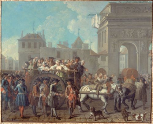 Brothels and 'Stewes': The Late Medieval Sex Trade in Europe 29 French prostitutes being taken to the police station; painting by Étienne Jeaurat