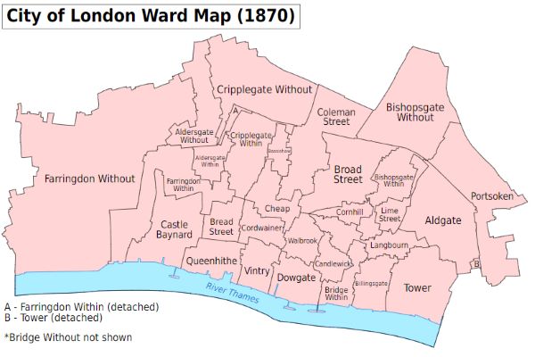 Brothels and 'Stewes': The Late Medieval Sex Trade in Europe 28 Ancient boundaries of the City Wards, prior to 2003