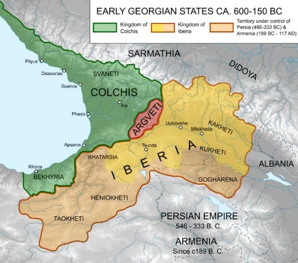 Seven Ancient Sites in the South Caucasus Eastern European Region of Georgia