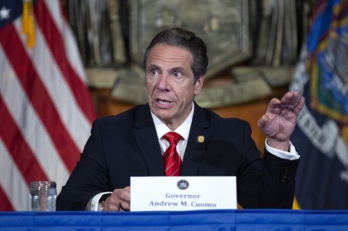 New York Gov. Andrew M. Cuomo (D) speaks during his daily coronavirus briefing.