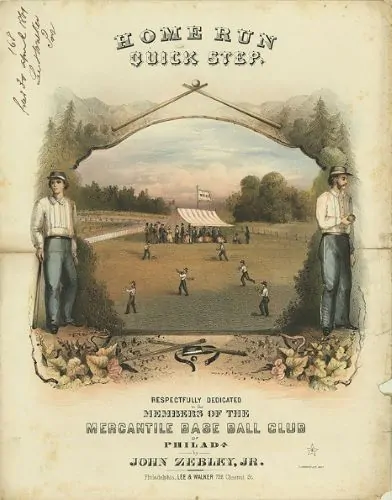 John Zebley, Jr. “Home Run Quickstep.” Philadelphia: Lee & Walker, 1861
