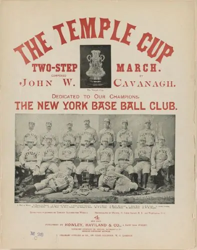 John W. Cavanagh. “The Temple Cup Two-Step March.” New York: Howley, Haviland & Co., 1894