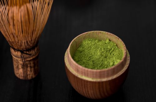 Matcha, the powdered green tea used in the traditional Japanese tea ceremony