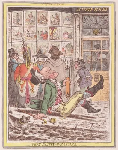 James Gillray, Very Slippy Weather, 1808