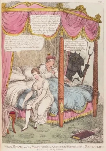 James Gillray, The Devil and his Protegée or Another Separation in Contemplation, 1810